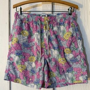 Love Brand & Co. Limited Edition Tropical Tara Men’s Swim Trunks: Size Large